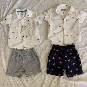 Lot Of Toddler Boys outfits 4th of July patriotic